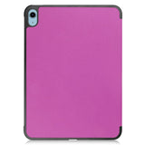 Apple iPad 11" (2025) / iPad 10,9" (2024/2022) Leather Flip Cover m. Stativ - Lilla