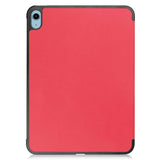 Apple iPad 11" (2025) / iPad 10,9" (2024/2022) Leather Flip Cover m. Stativ - Rød