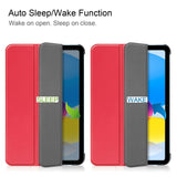 Apple iPad 11" (2025) / iPad 10,9" (2024/2022) Leather Flip Cover m. Stativ - Rød