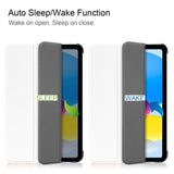 Apple iPad 11" (2025) / iPad 10,9" (2024/2022) Leather Flip Cover m. Stativ - Hvit