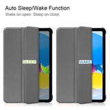 Apple iPad 11" (2025) / iPad 10,9" (2024/2022) Leather Flip Cover m. Stativ - Grå