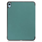 Apple iPad 11" (2025) / iPad 10,9" (2024/2022) Leather Flip Cover m. Stativ - Grønn