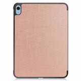 Apple iPad 11" (2025) / iPad 10,9" (2024/2022) Leather Flip Cover m. Stativ - Rose gull