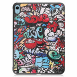 iPad 11" (2025) / iPad 10,9" (2024/2022) Leather Flip Cover m. Tri-fold stativ - Graffiti