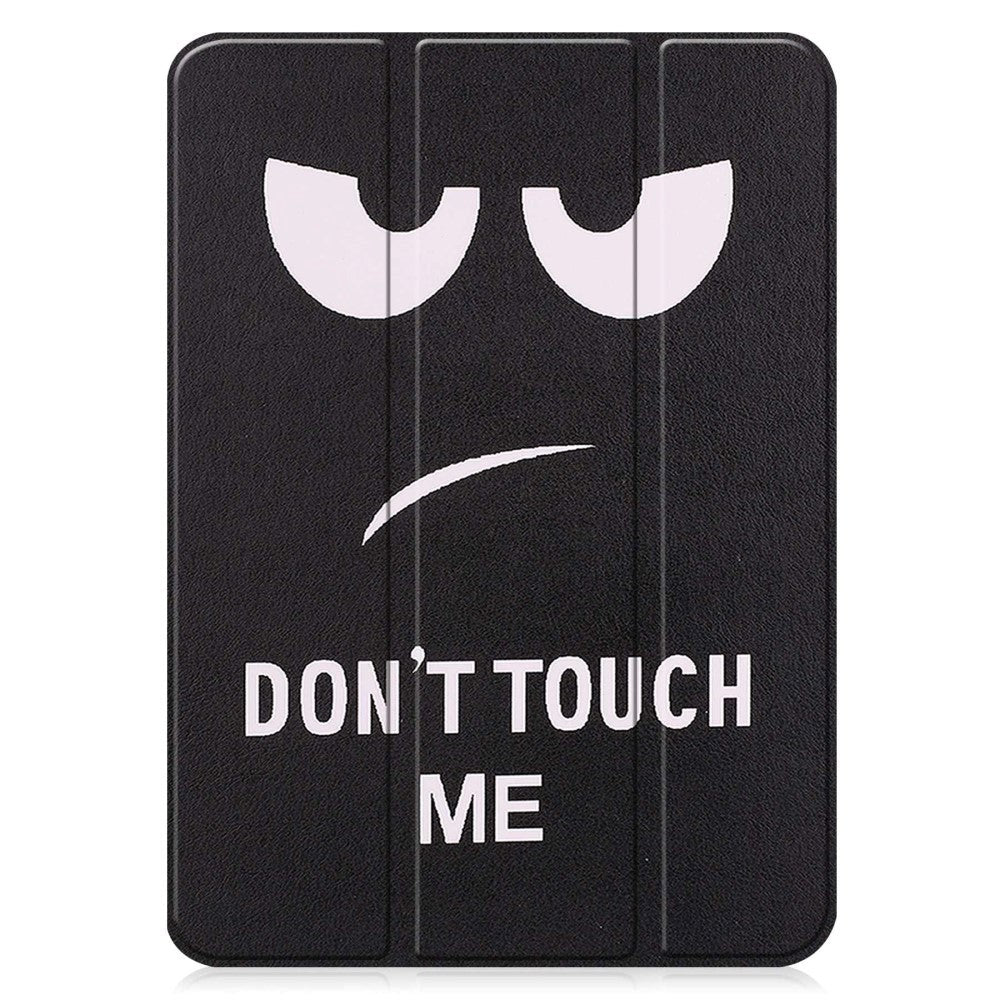 iPad 11" (2025) / iPad 10.9" (2024/2022) Læder Flip Cover m. Tri-fold Stand - "Don't Touch Me"