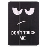 iPad 11" (2025) / iPad 10.9" (2024/2022) Læder Flip Cover m. Tri-fold Stand - "Don't Touch Me"