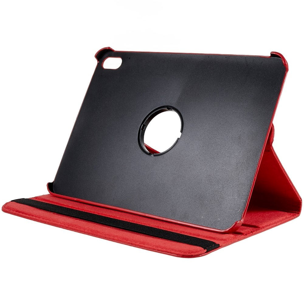 EIDERWOOD iPad 11" (2025) / iPad 10,9" (2024/2022) Classic Leather Flip Cover m. 360⁰ Stående funksjon - Rød