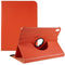 EIDERWOOD iPad 11" (2025) / iPad 10,9" (2024/2022) Classic Leather Flip Cover m. 360⁰ Stående funksjon - oransje