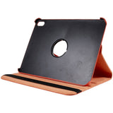 EIDERWOOD iPad 11" (2025) / iPad 10,9" (2024/2022) Classic Leather Flip Cover m. 360⁰ Stående funksjon - oransje