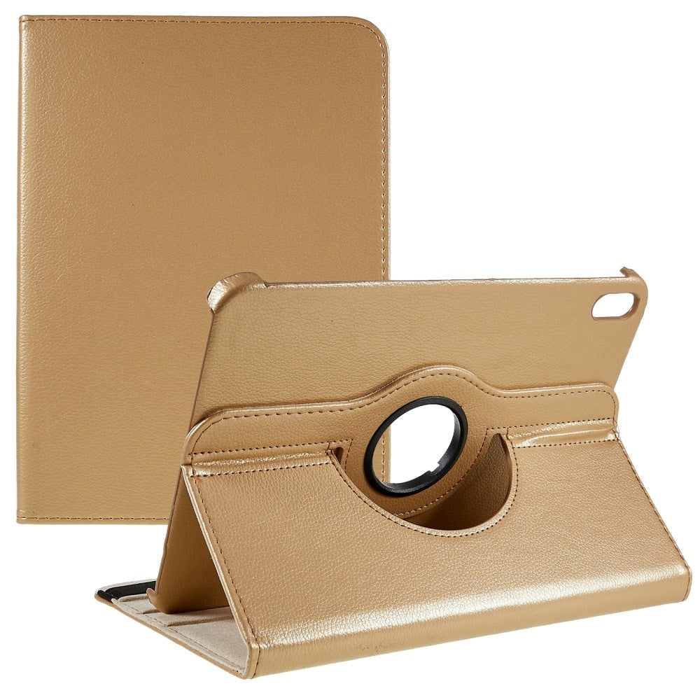 EIDERWOOD iPad 11" (2025) / iPad 10,9" (2024/2022) Classic Leather Flip Cover m. 360⁰ Stående funksjon - Khaki