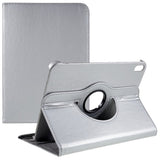 EIDERWOOD iPad 11" (2025) / iPad 10,9" (2024/2022) Classic Leather Flip Cover m. 360⁰ Stående funksjon - Sølv