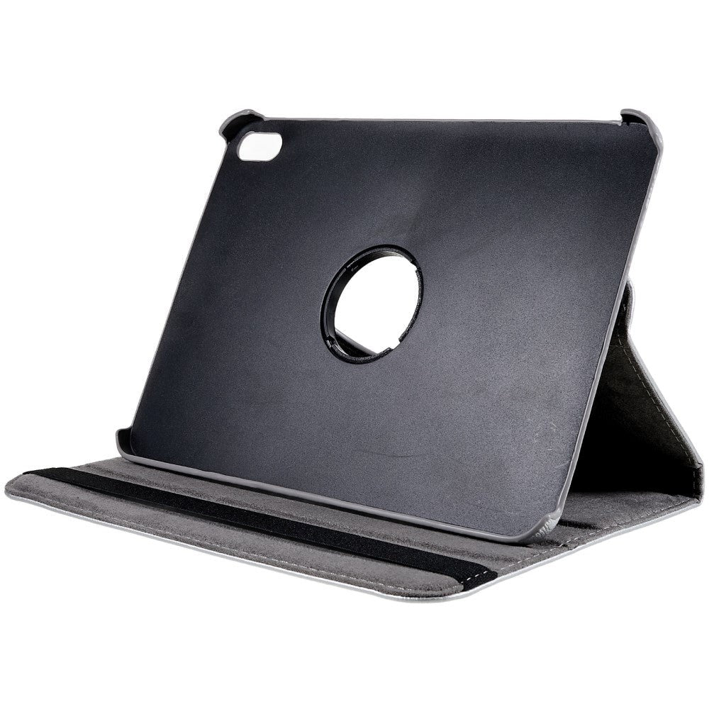 EIDERWOOD iPad 11" (2025) / iPad 10,9" (2024/2022) Classic Leather Flip Cover m. 360⁰ Stående funksjon - Sølv