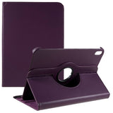 EIDERWOOD iPad 10,9" (2022) Classic Leather Flip Cover m. 360⁰ stativfunksjon - lilla