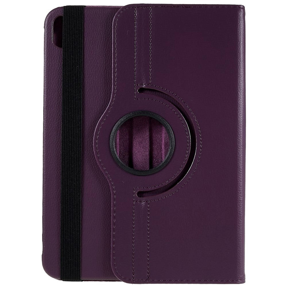 EIDERWOOD iPad 10,9" (2022) Classic Leather Flip Cover m. 360⁰ stativfunksjon - lilla
