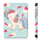 Amazon Kindle 11. generasjon (2022) Faux Leather Flip Cover m. Søvnfunksjon - Unicorn