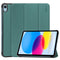 Apple iPad 11" (2025) / iPad 10,9" (2024/2022) ENKAY Leather Flip Cover m. Stativ - Grønn