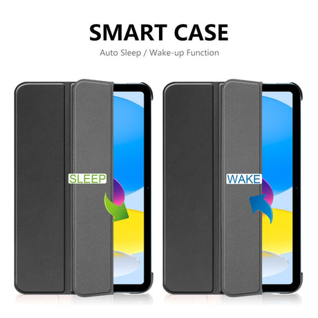 Apple iPad 11" (2025) / iPad 10,9" (2024/2022) ENKAY Leather Flip Cover m. Stativ - Grønn