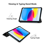 Apple iPad 11" (2025) / iPad 10,9" (2024/2022) ENKAY Leather Flip Cover m. Stativ - Blå