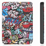 Kobo Clara 2E Leathette Flip Cover m. Søvnfunksjon - Graffiti