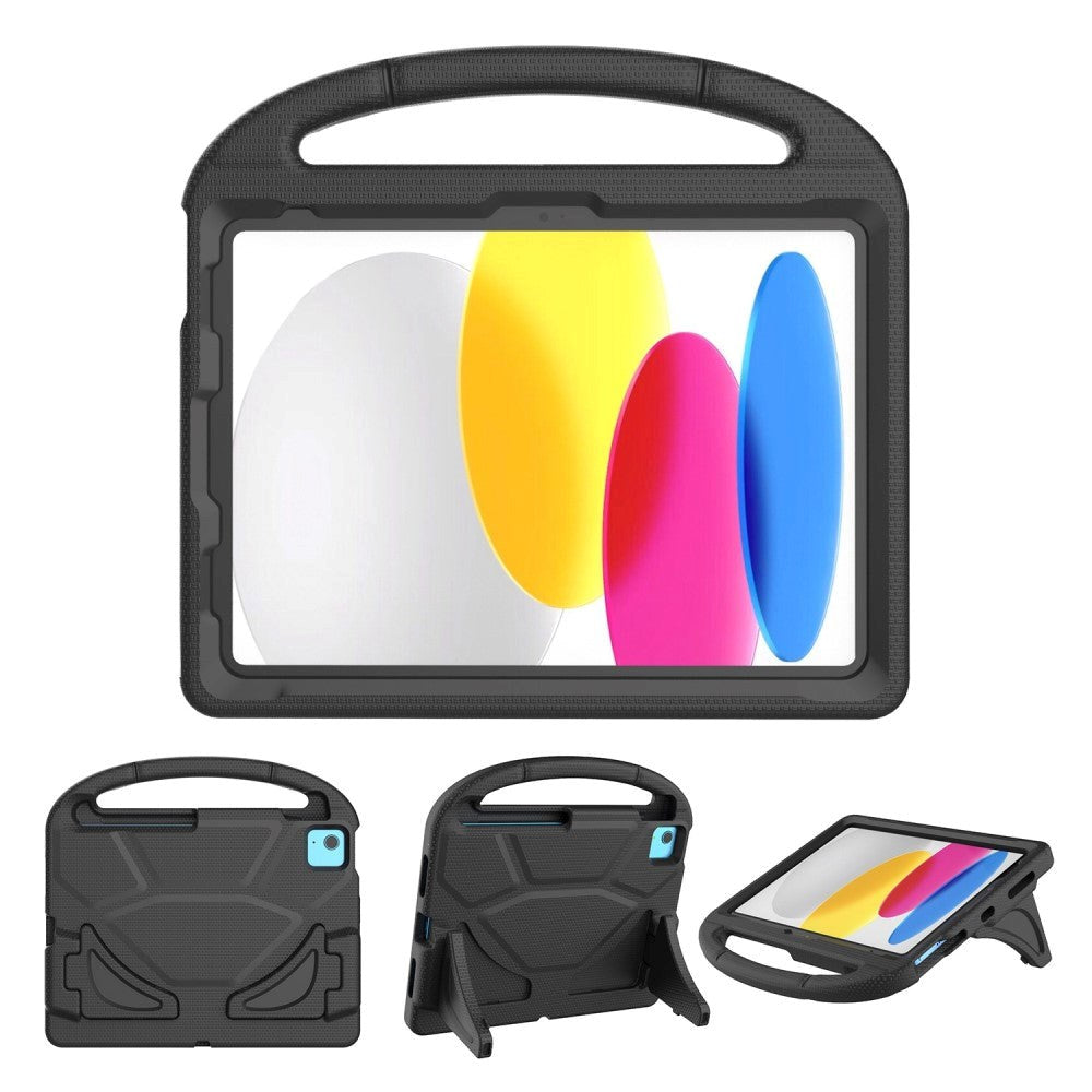 iPad 11" (2025) / iPad 10,9" (2024/2022) EVA Foam Kids Cover m. Stativ - Svart