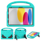 iPad 11" (2025) / iPad 10,9" (2024/2022) EVA Foam Kids Cover m. Stativ - Mintgrønn