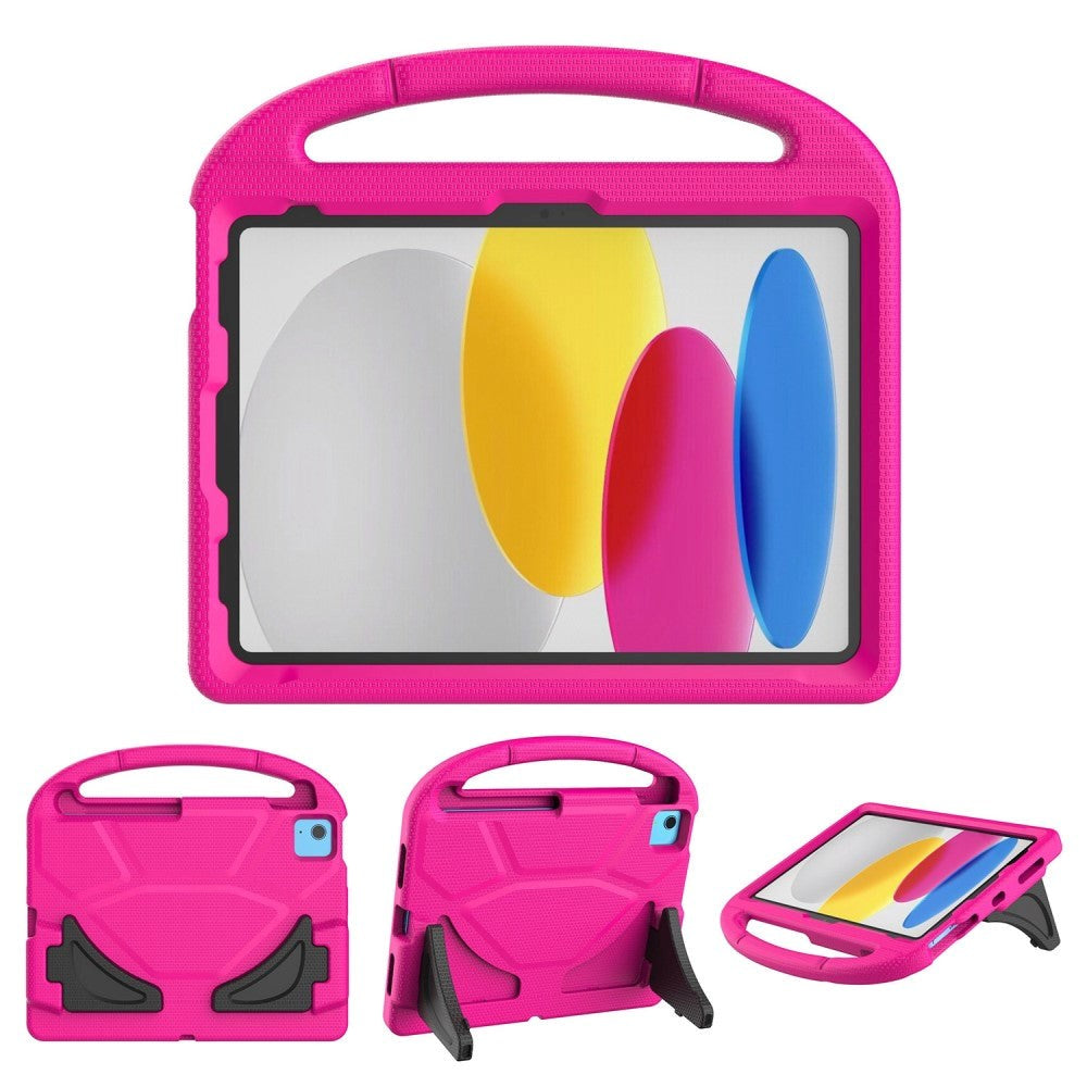 iPad 11" (2025) / iPad 10,9" (2024/2022) EVA Foam Kids Cover m. Stativ - Rosa