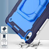 iPad 11" (2025) / iPad 10,9" (2024/2022) Tøft silikondeksel m. 360 graders fot &amp; bærestropp - blå