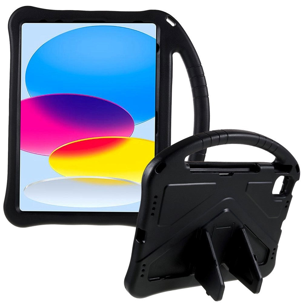 iPad 11" (2025) / iPad 10.9" (2024/2022) EVA Skum Bagside Cover m. Kickstand - Sort