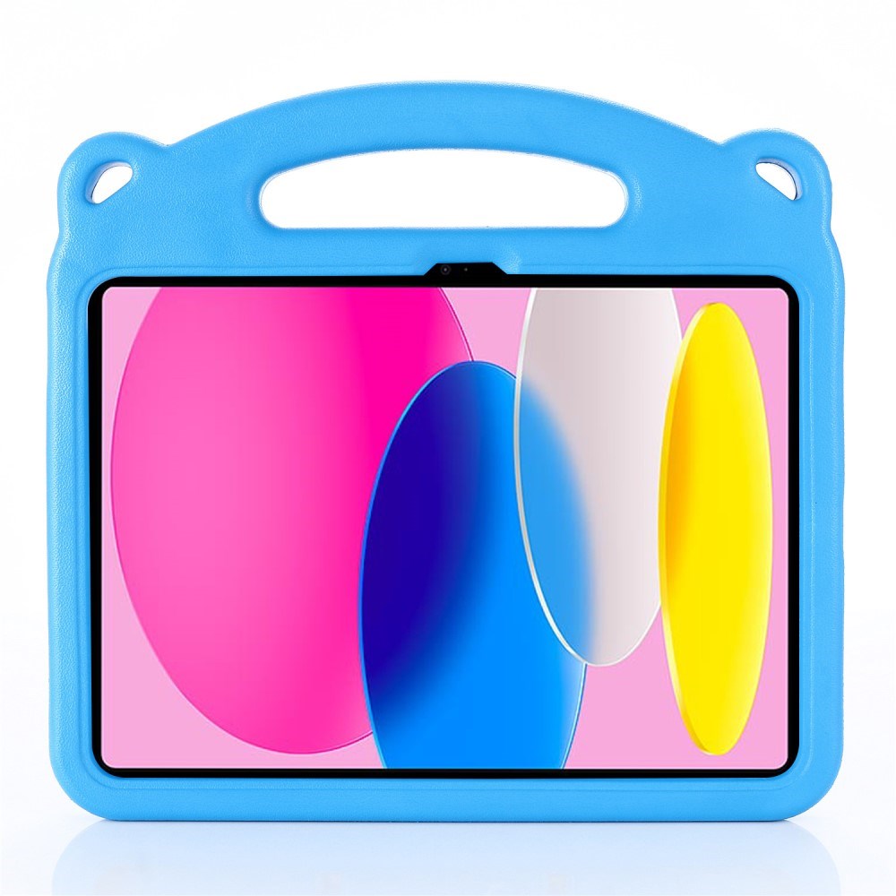 iPad 11" (2025) / iPad 10.9" (2024/2022) veske for barn - Panda Kickstand Cover - Blå