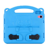 iPad 11" (2025) / iPad 10.9" (2024/2022) veske for barn - Panda Kickstand Cover - Blå