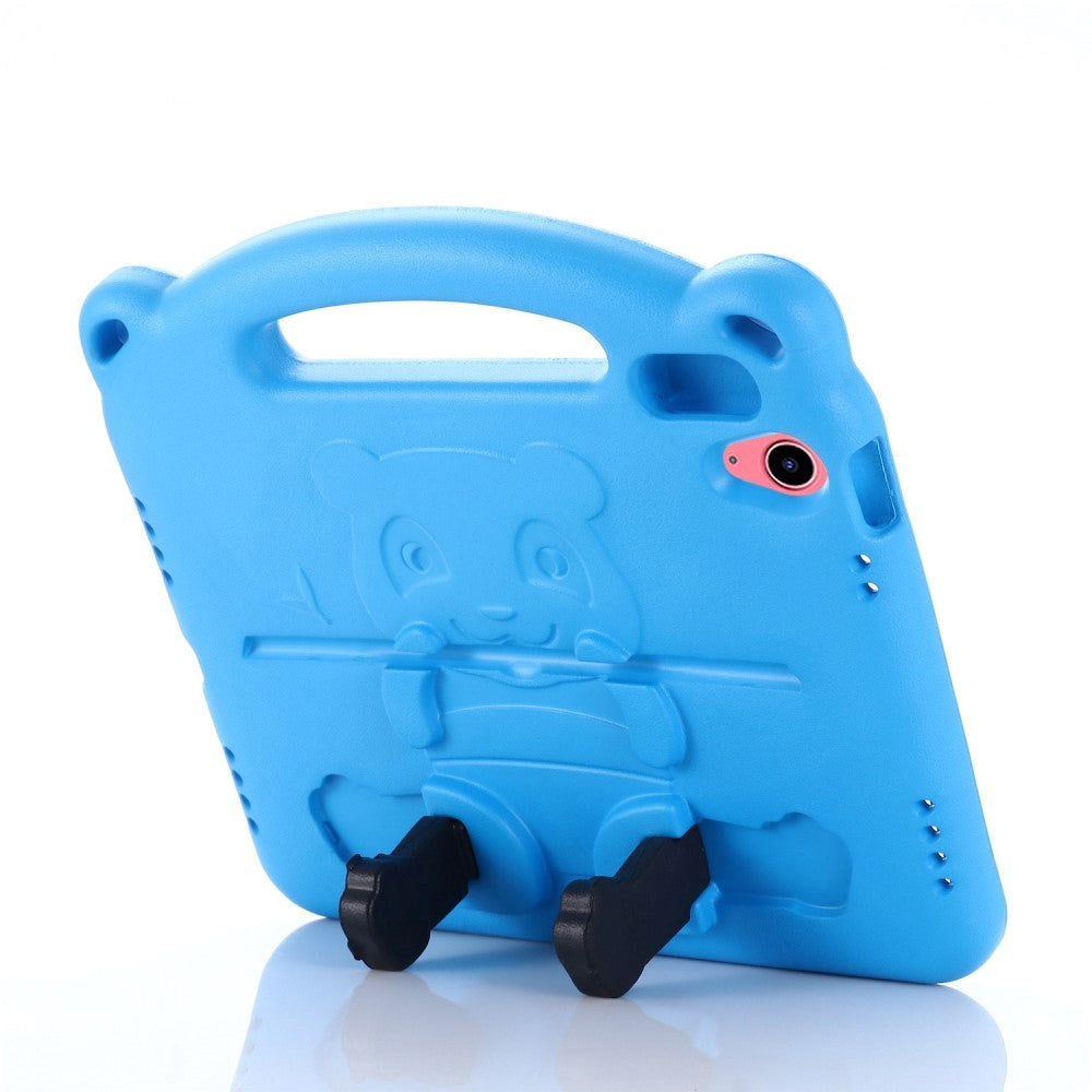 iPad 11" (2025) / iPad 10.9" (2024/2022) veske for barn - Panda Kickstand Cover - Blå