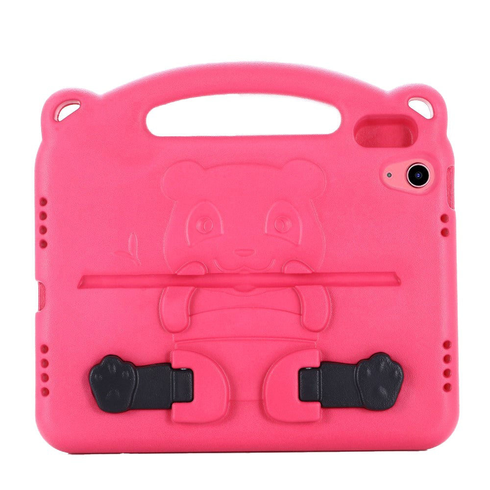 iPad 11" (2025) / iPad 10.9" (2024/2022) veske for barn - Panda Kickstand Cover - Rosa