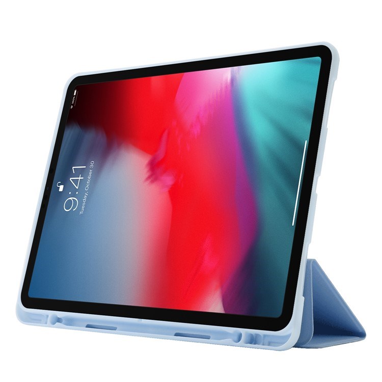 EIDERWOOD iPad Pro 11" (2022 / 2021 / 2020 / 2018) Tri-Fold Kunstlæder Flip Cover - Lyseblå