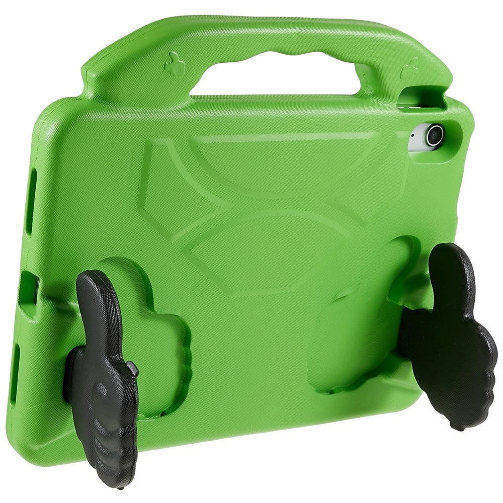iPad 11" (2025) / iPad 10.9" (2024/2022) Børne cover - Thumb Kickstand Bagside Cover - Grøn
