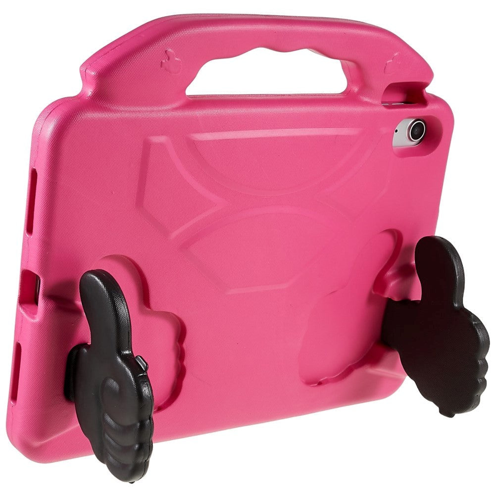 iPad 11" (2025) / iPad 10.9" (2024/2022) Børne cover - Thumb Kickstand Bagside Cover - Pink