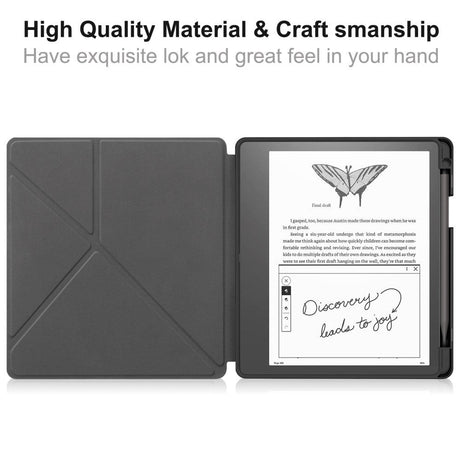 Amazon Kindle Scribe 11. generasjon (2022) Origami Leather Flip Cover m. Penneholder - "Ikke rør meg"
