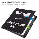 Amazon Kindle Scribe 11. generasjon (2022) Origami Leather Flip Cover m. Penneholder - "Ikke rør meg"