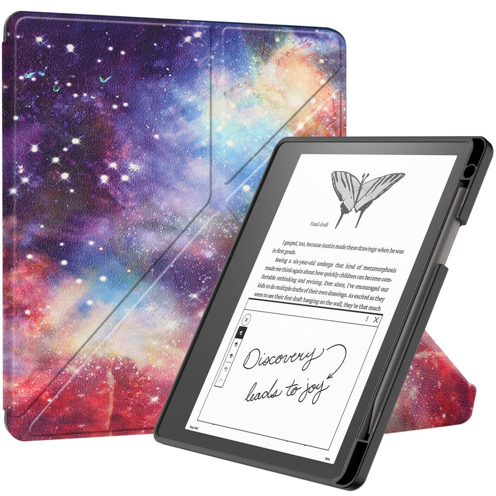 Amazon Kindle Scribe 11. generasjon (2022) Origami Leather Flip Cover m. Penneholder - Galaxy