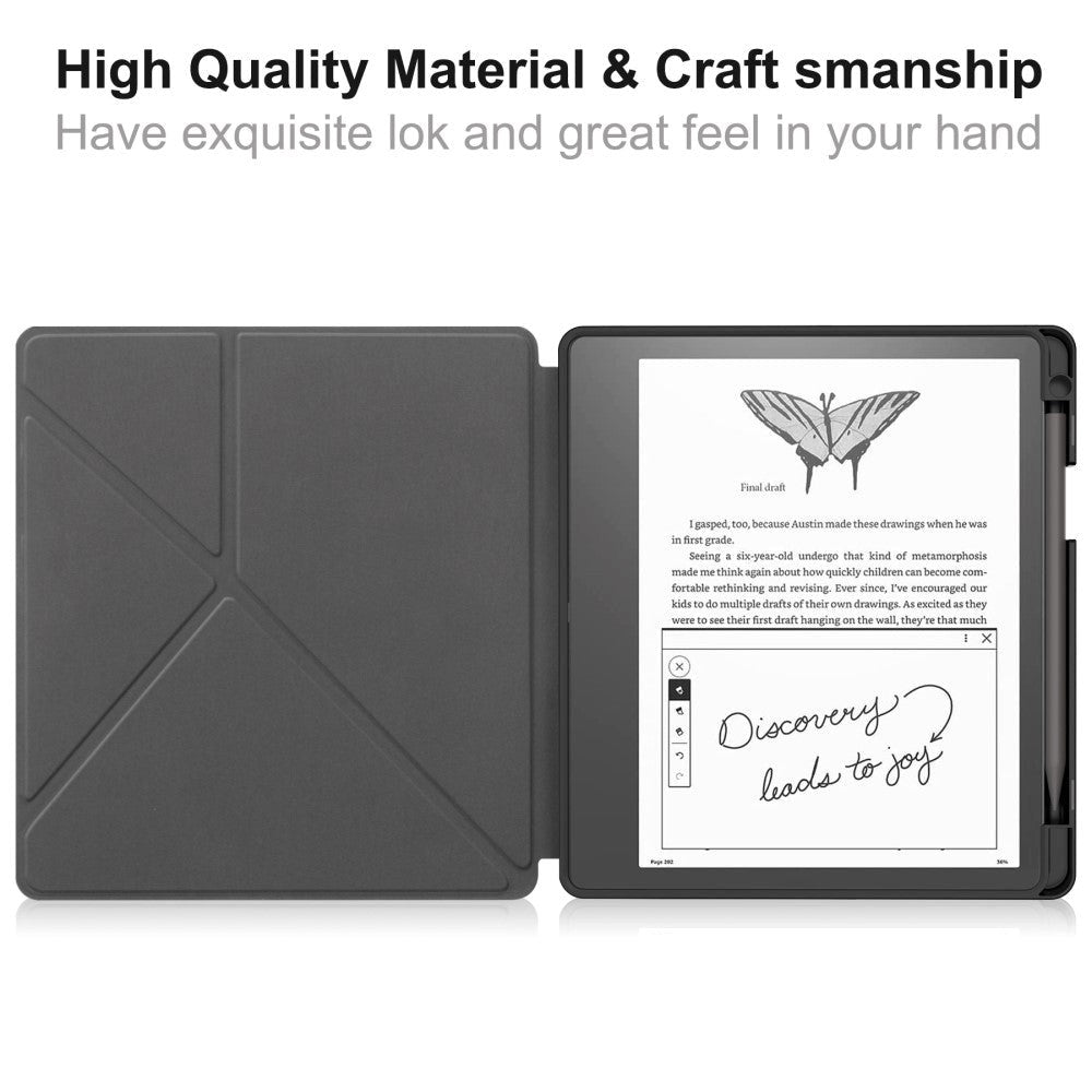 Amazon Kindle Scribe 11. generasjon (2022) Origami Leather Flip Cover m. Penneholder - Unicorn