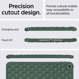 iPad 9.7 (2018-2017) / iPad Air 2 fleksibelt plastbakdeksel - Rhombe Design - Grønn