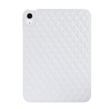 iPad 10.9" (2022) Fleksibelt Plastik Bagside Cover - Rhombe Design - Hvid