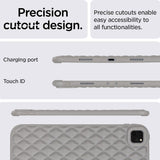 iPad Pro 11" (2022 / 2021 / 2020) Fleksibelt plastdeksel - Rhombe Design - Grå