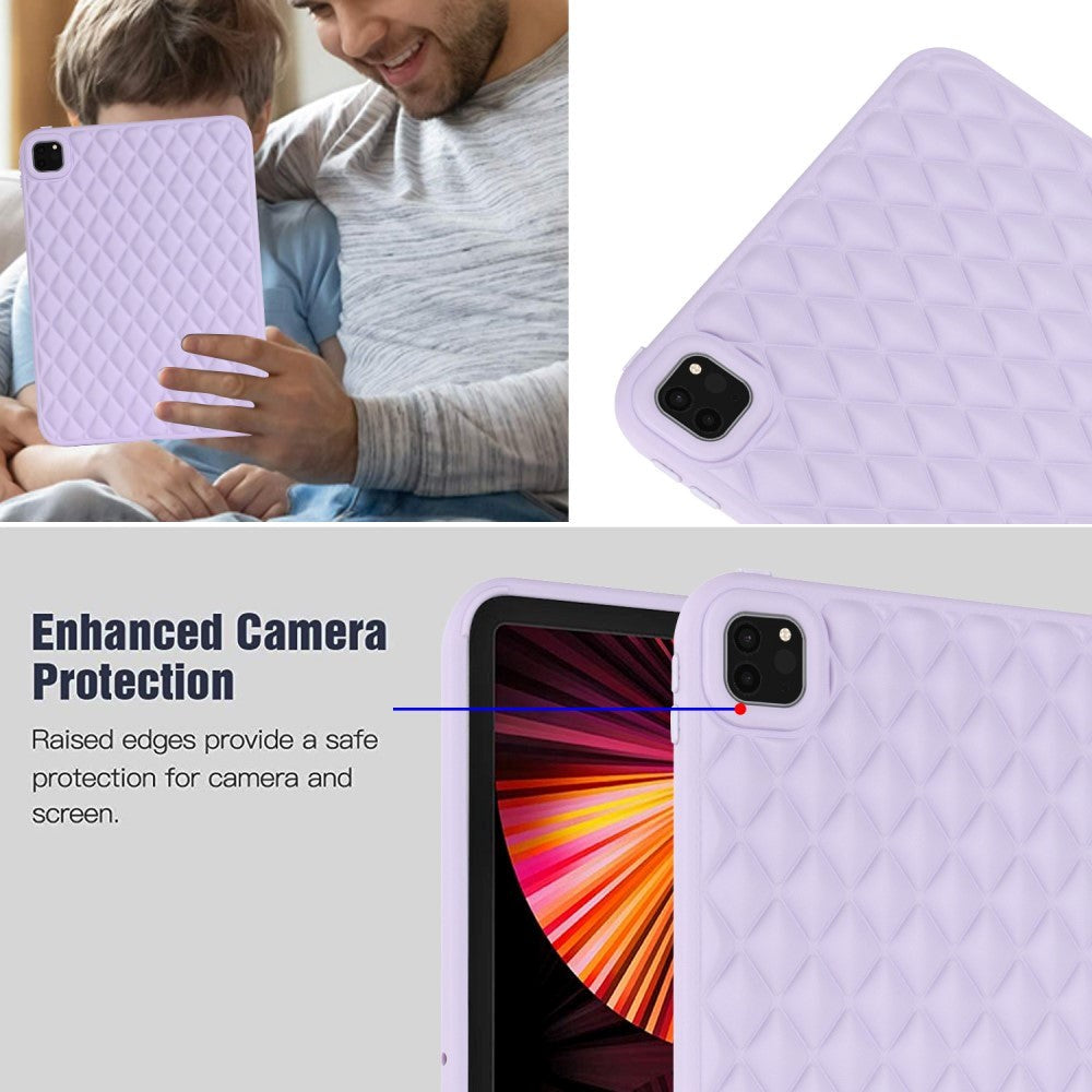 iPad Pro 11" (2022 / 2021 / 2020) Fleksibelt plastdeksel - Rhombe Design - Lilla