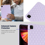 iPad Pro 11" (2022 / 2021 / 2020) Fleksibelt plastdeksel - Rhombe Design - Lilla