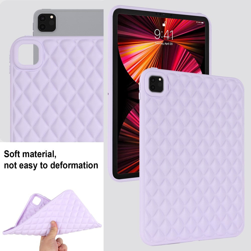 iPad Pro 11" (2022 / 2021 / 2020) Fleksibelt plastdeksel - Rhombe Design - Lilla