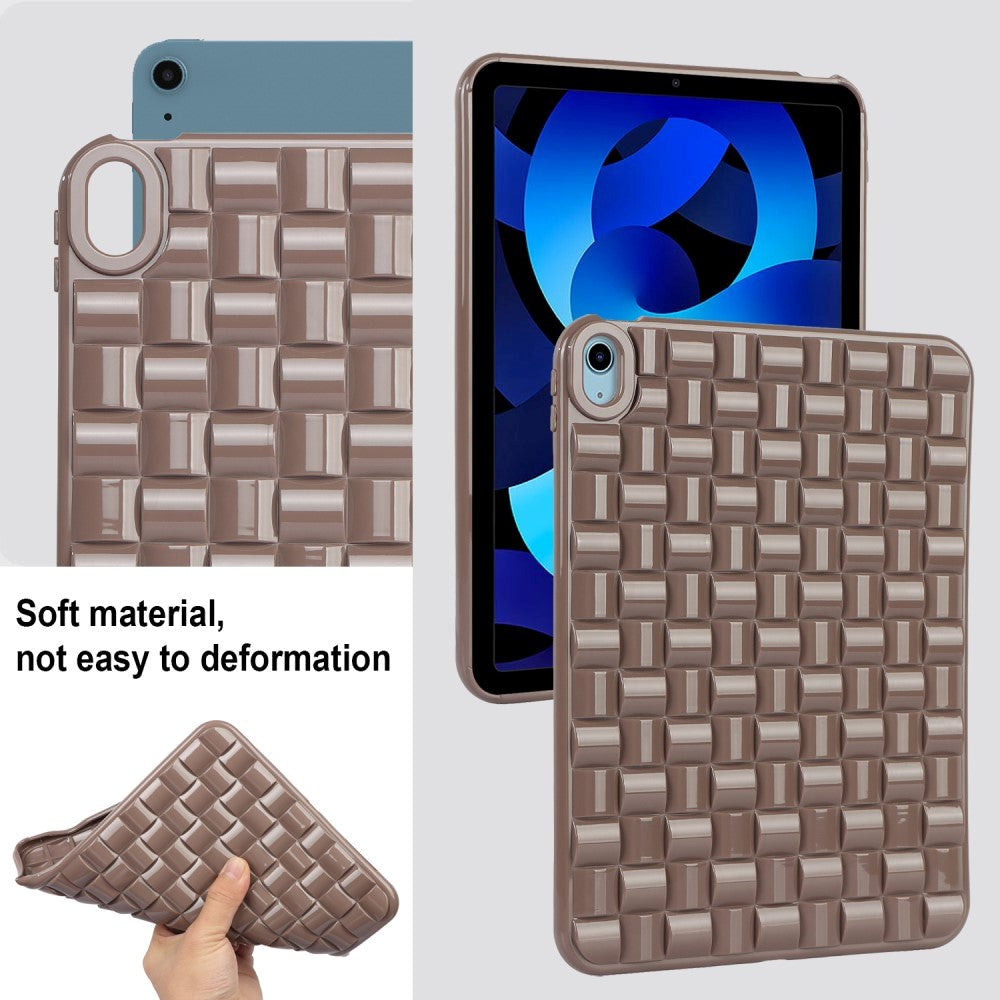 iPad Air (2022 / 2020) Fleksibelt plastdeksel - flettedesign - brun