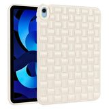 iPad Air (2022 / 2020) Fleksibelt plastdeksel - flettedesign - hvit