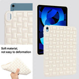 iPad Air (2022 / 2020) Fleksibelt plastdeksel - flettedesign - hvit