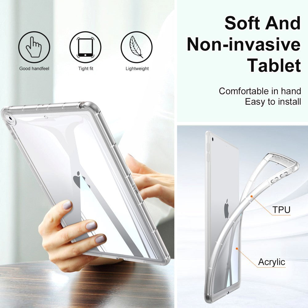 iPad (2018) / iPad (2017) Hybrid Bagside Cover - Grå / Gennemsigtig