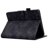 Amazon Kindle 11th Generation (2022) Leather Flip Cover m. Lommebok - Wood Imprint - Sort